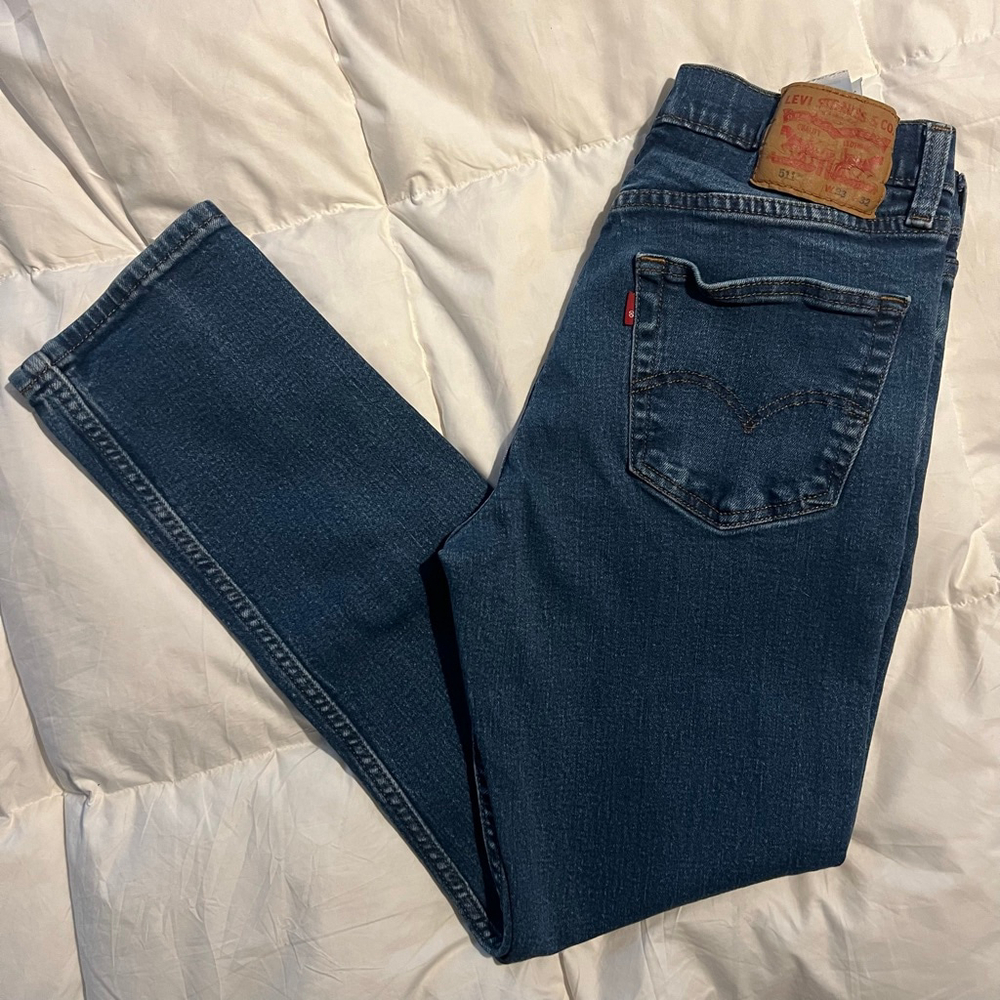 Men's Levi's 511 Slim Straight Jeans 33x32 Dark Wash